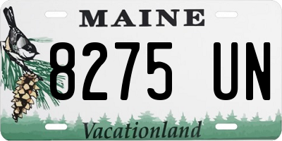 ME license plate 8275UN