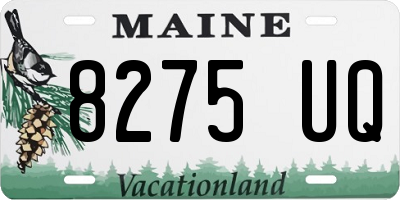 ME license plate 8275UQ