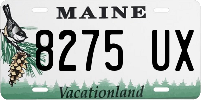 ME license plate 8275UX