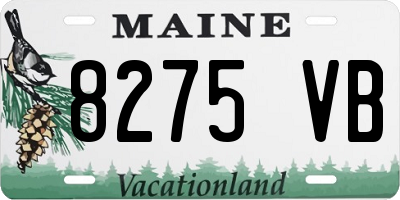 ME license plate 8275VB