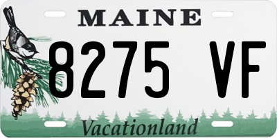 ME license plate 8275VF