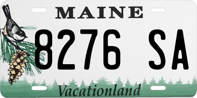 ME license plate 8276SA