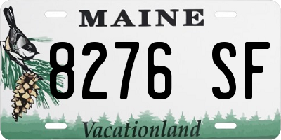 ME license plate 8276SF