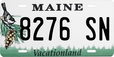 ME license plate 8276SN