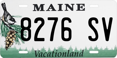 ME license plate 8276SV