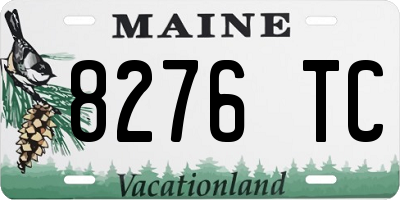 ME license plate 8276TC