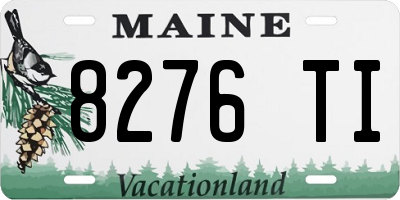ME license plate 8276TI