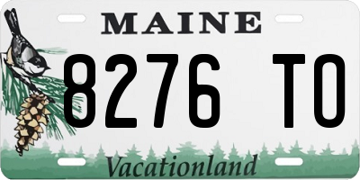 ME license plate 8276TO