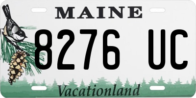 ME license plate 8276UC