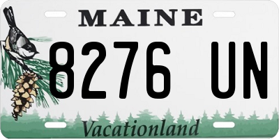 ME license plate 8276UN
