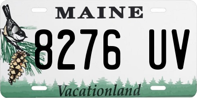 ME license plate 8276UV