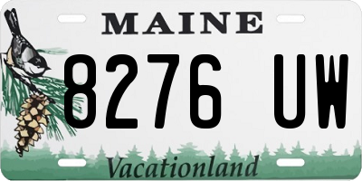 ME license plate 8276UW