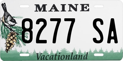 ME license plate 8277SA