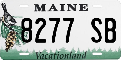 ME license plate 8277SB