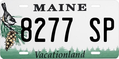 ME license plate 8277SP