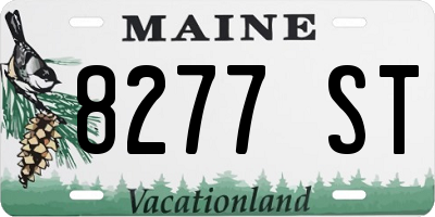 ME license plate 8277ST