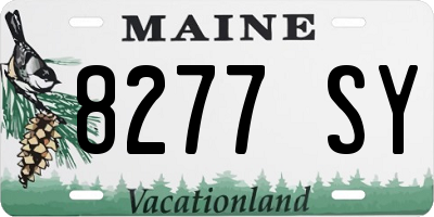 ME license plate 8277SY