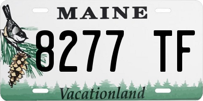 ME license plate 8277TF