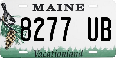 ME license plate 8277UB