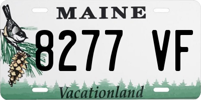 ME license plate 8277VF