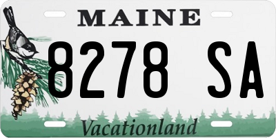 ME license plate 8278SA