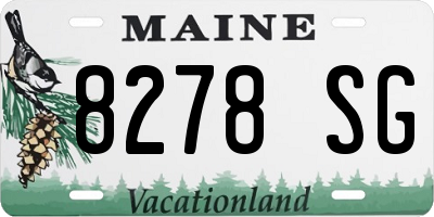 ME license plate 8278SG