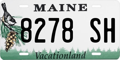 ME license plate 8278SH