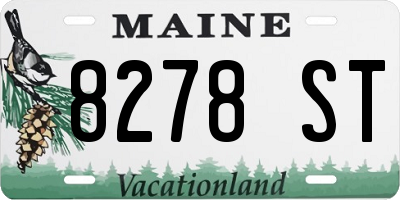ME license plate 8278ST