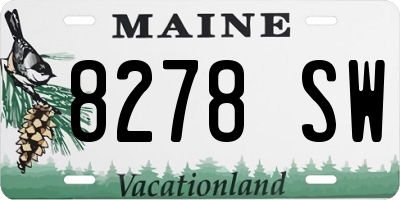 ME license plate 8278SW