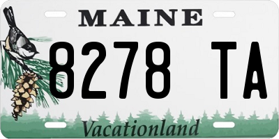 ME license plate 8278TA
