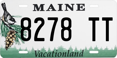ME license plate 8278TT