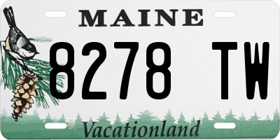 ME license plate 8278TW