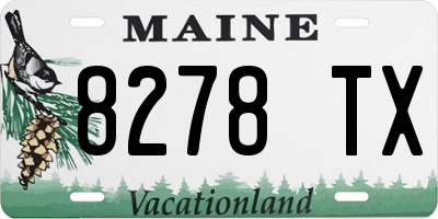 ME license plate 8278TX