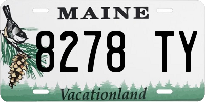 ME license plate 8278TY