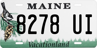 ME license plate 8278UI