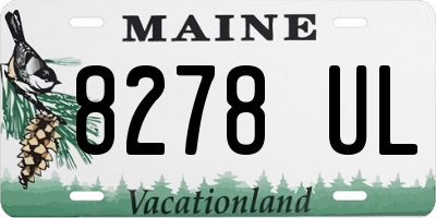 ME license plate 8278UL
