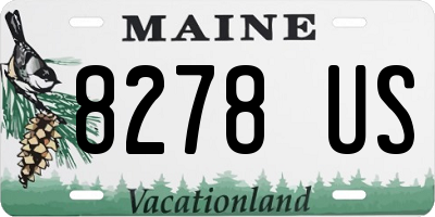 ME license plate 8278US