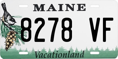 ME license plate 8278VF