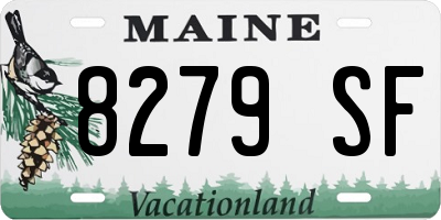 ME license plate 8279SF