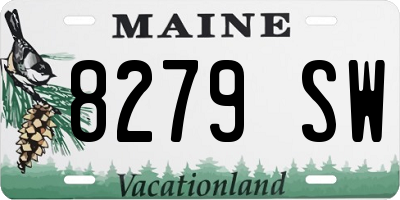 ME license plate 8279SW