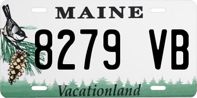 ME license plate 8279VB