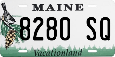 ME license plate 8280SQ