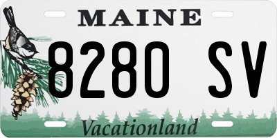 ME license plate 8280SV