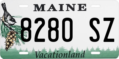 ME license plate 8280SZ