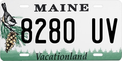 ME license plate 8280UV