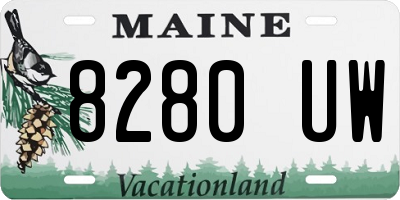 ME license plate 8280UW