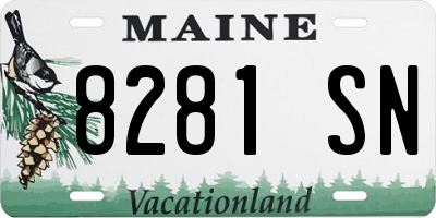 ME license plate 8281SN