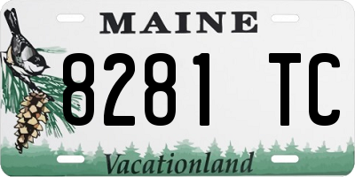 ME license plate 8281TC