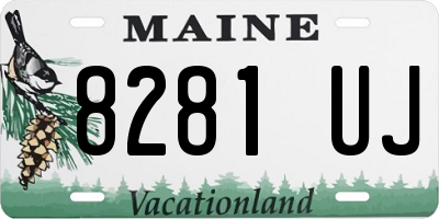 ME license plate 8281UJ