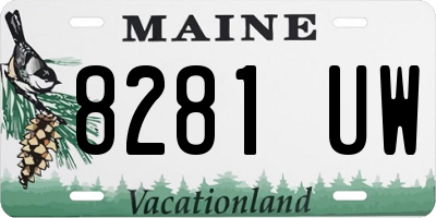 ME license plate 8281UW